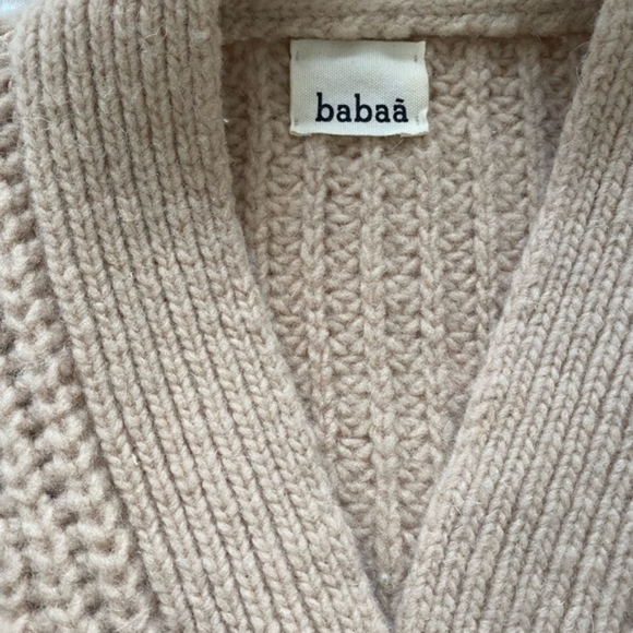 Babaa wool cardigan woman no19 mini rose - Picture 5 of 8